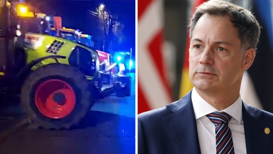 Στο Βέλγιο δεν αστειεύονται: Οι αγρότες έφτασαν με τα τρακτέρ έξω από το σπίτι του πρωθυπουργού