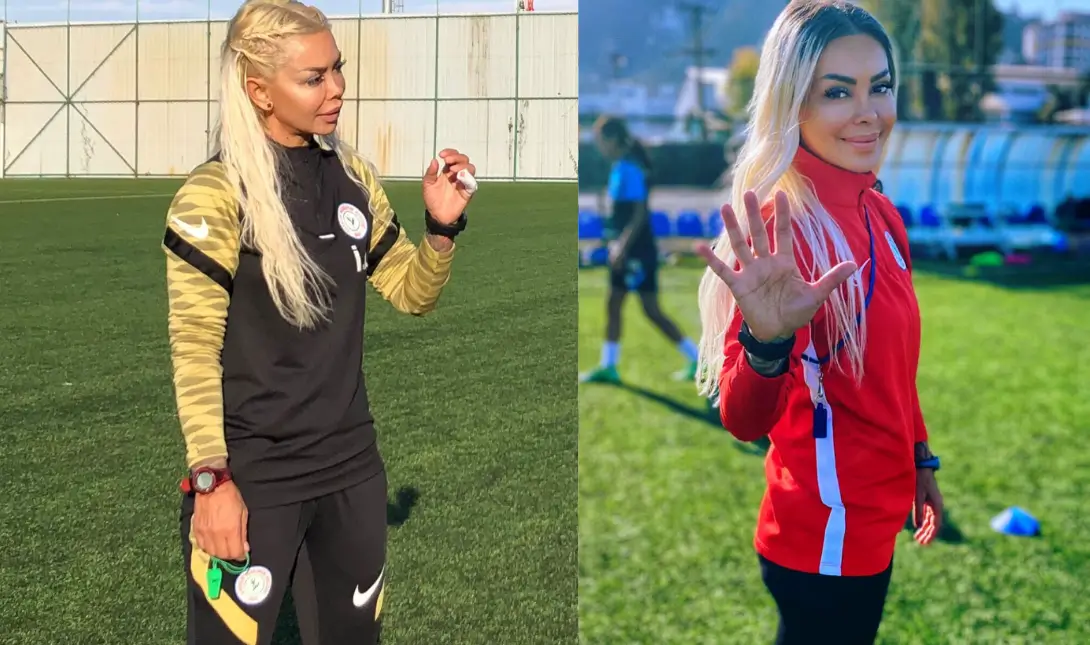 Η πρώτη γυναίκα προπονητής στην Αλβανία είναι Τουρκάλα και θυμίζει περισσότερο πρωταγωνίστρια ερωτικών ταινιών! (φώτο)