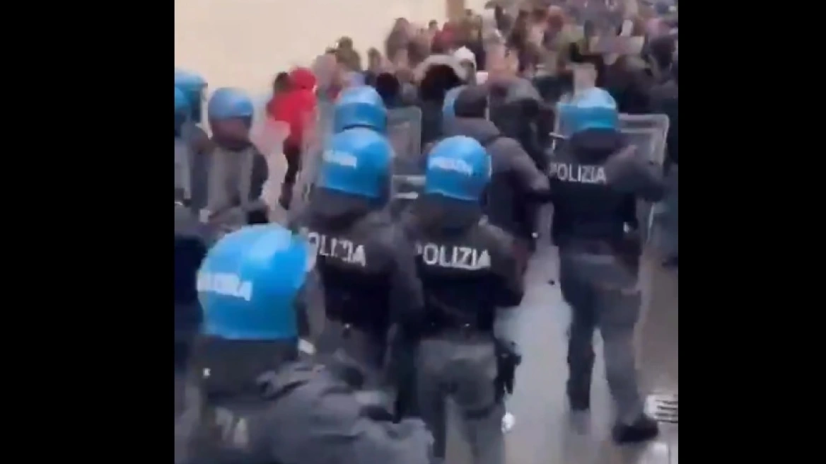 Ιταλία: Επεισόδια ανάμεσα σε αστυνομικούς και φοιτητές σε πορεία υπέρ των Παλαιστινίων (βίντεο) 