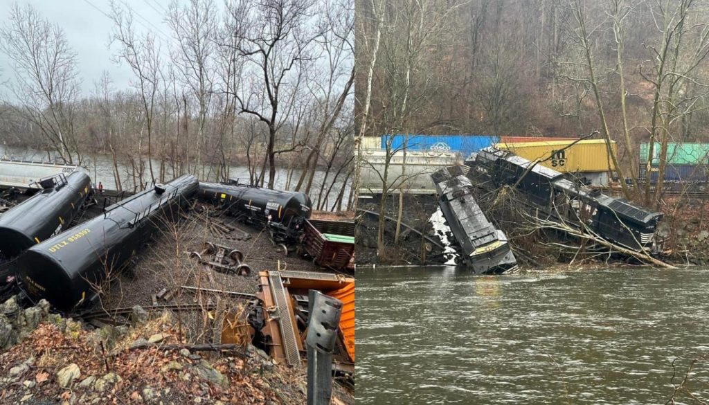Ετροχιασμός εμπορικού τρένου στην Πενσυλβάνια – Οργή για την αύξηση του προέδρου της εταιρείας λίγες ημέρες πριν (φώτο) (upd)