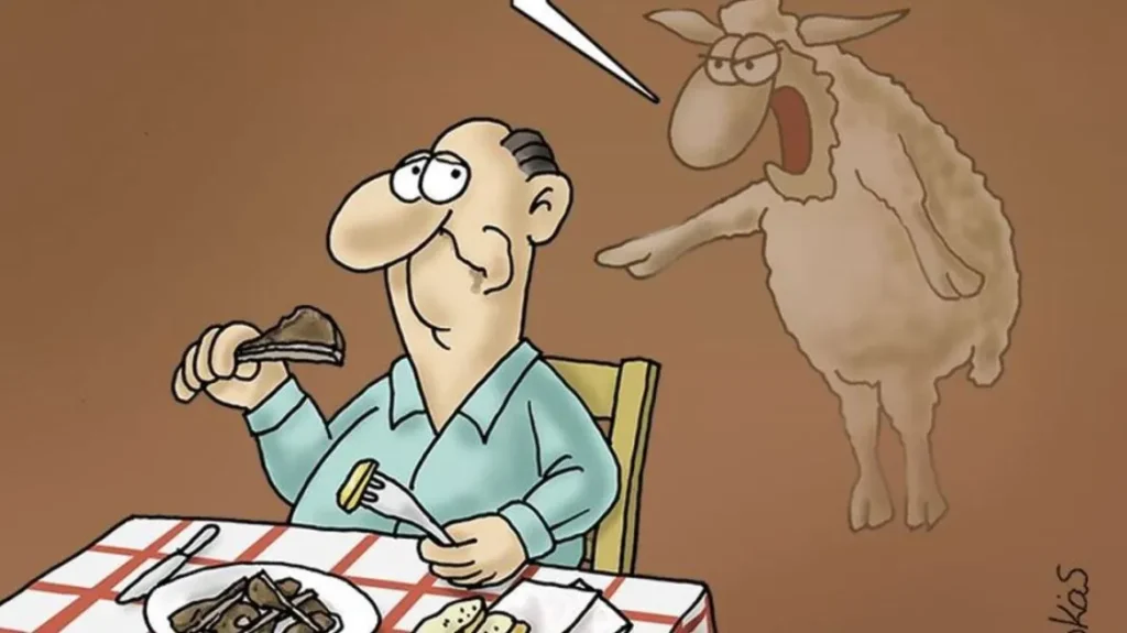 Το ξεκαρδιστικό σκίτσο του Αρκά για την Τσικνοπέμπτη με την προβατίνα που μιλάει (φωτο)