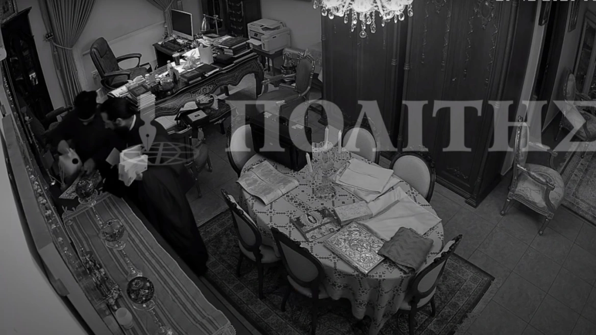 Κύπρος: Βίντεο με τον ηγούμενο και μοναχό της Μονής Οσίου Αββακούμ να ετοιμάζουν την απάτη με το «μύρο»