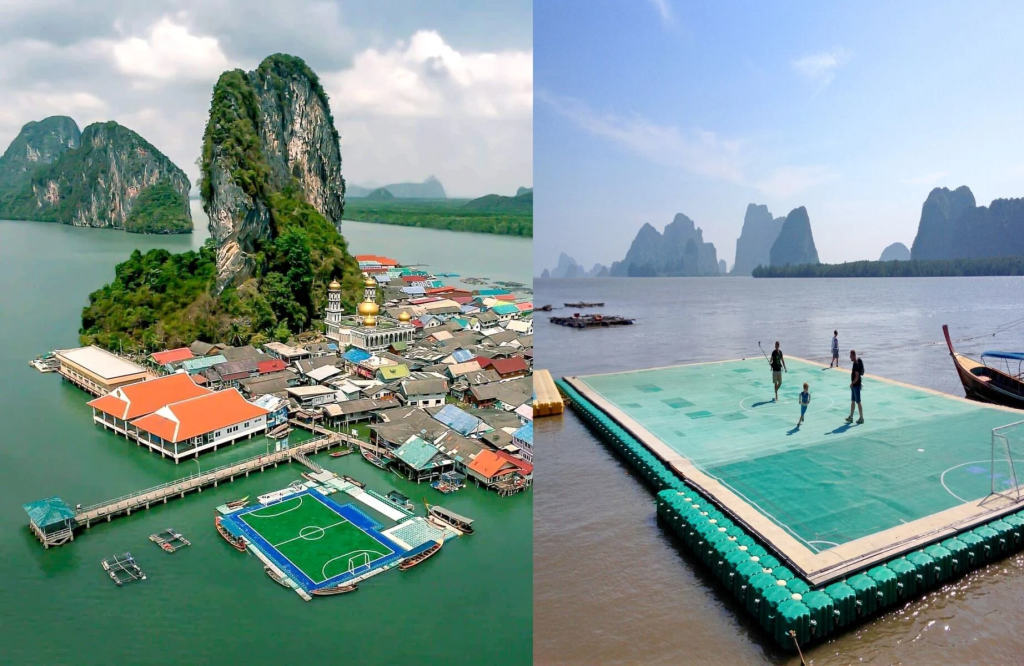 Ταϊλάνδη: Το γήπεδο ποδοσφαίρου που… επιπλέει στο νερό – «Οι παίκτες εξασκούνται και στην κολύμβηση» (βίντεο)