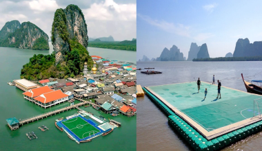 Ταϊλάνδη: Το γήπεδο ποδοσφαίρου που… επιπλέει στο νερό – «Οι παίκτες εξασκούνται και στην κολύμβηση» (βίντεο)
