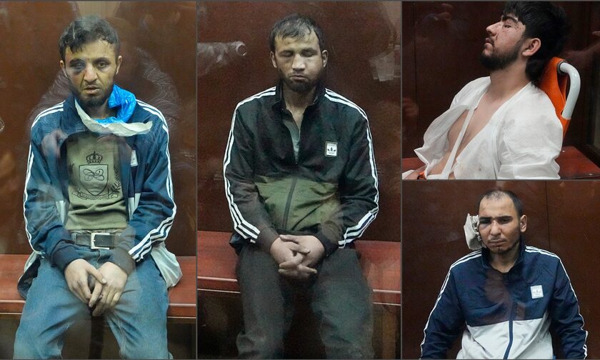 Μόσχα: Προφυλακιστέοι μέχρι τις 22 Μαΐου οι τέσσερις φερόμενοι ως δράστες της επίθεσης