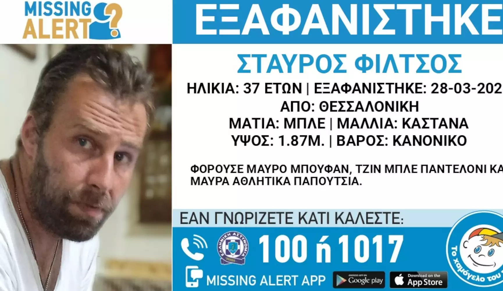 Εξαφάνιση 37χρονου στην Θεσσαλονίκη