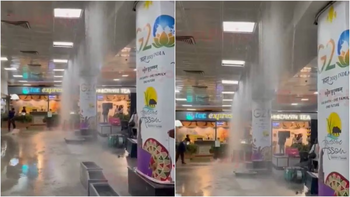 Ινδία: Η στιγμή που καταρρέει οροφή σε αεροδρόμιο από την ισχυρή βροχόπτωση (βίντεο)