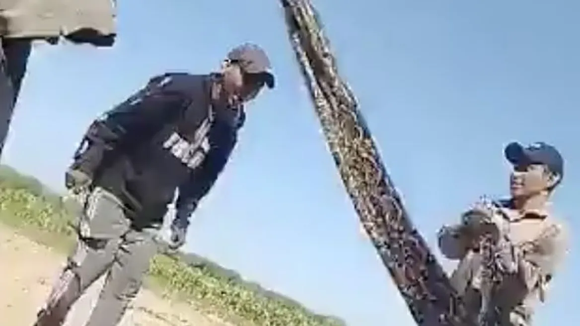 Αργεντινή: Αντιδράσεις με βίντεο που δείχνει άνδρες να κάνουν σχοινάκι με… βόα και να γελούν