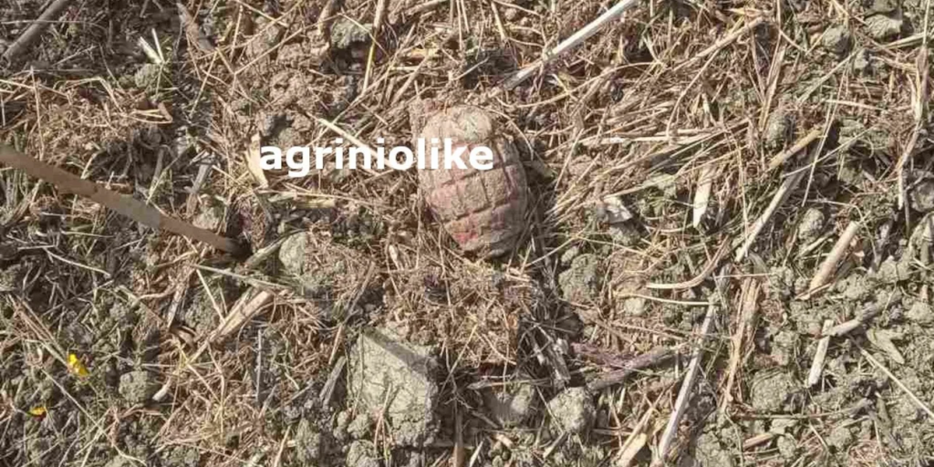 Αγρίνιο: Εντοπίστηκε αμυντική χειροβομβίδα Αγγλικού τύπου σε χωράφι στην Μακρυνεία
