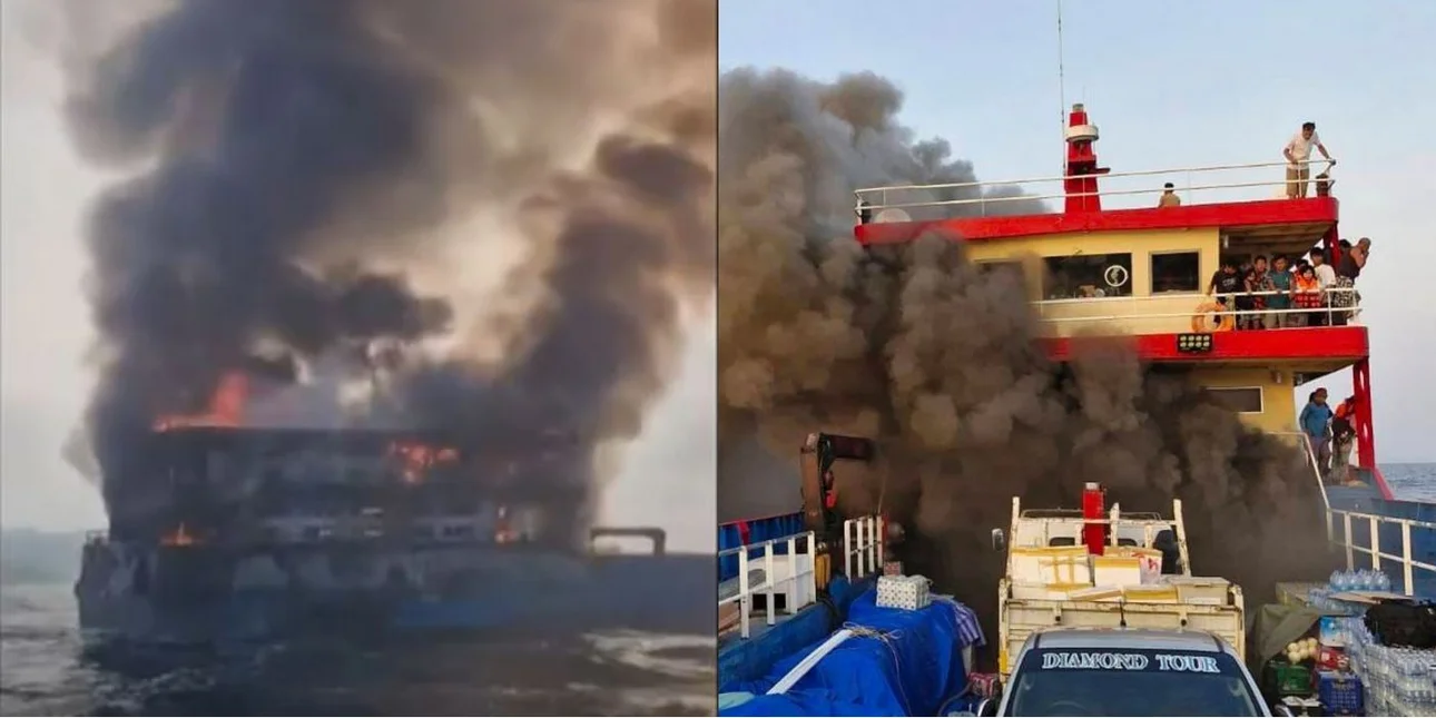 Ταϊλάνδη: Φέρι μποτ «τυλίχθηκε» στις φλόγες – Επιβάτες πήδηξαν στη θάλασσα για να σωθούν (βίντεο)