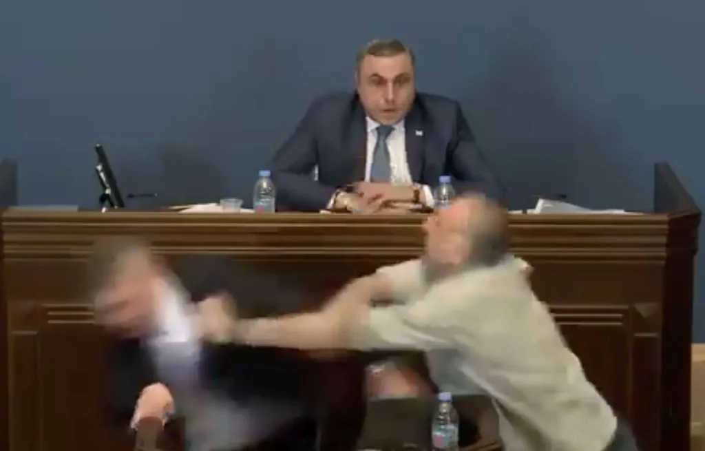 Γεωργία: Άγριο ξύλο μεταξύ βουλευτών στο κοινοβούλιο (βίντεο)