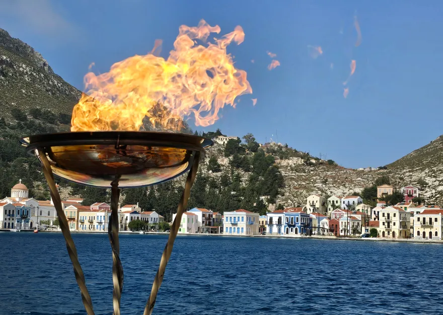 Η Ολυμπιακή Φλόγα έφτασε στο Καστελόριζο – Δείτε φωτογραφίες 