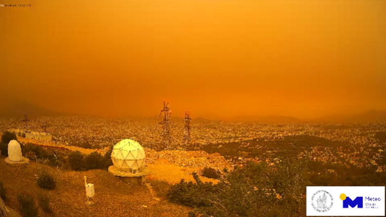 Το timelapse βίντεο του meteo από τη μεταφορά της αφρικανικής σκόνης πάνω από την Αθήνα