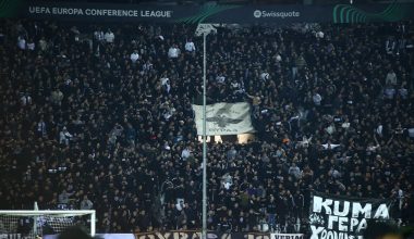 Η UEFA τιμώρησε τον ΠΑΟΚ λόγω ανάρτησης πανό για τα θύματα των Τεμπών
