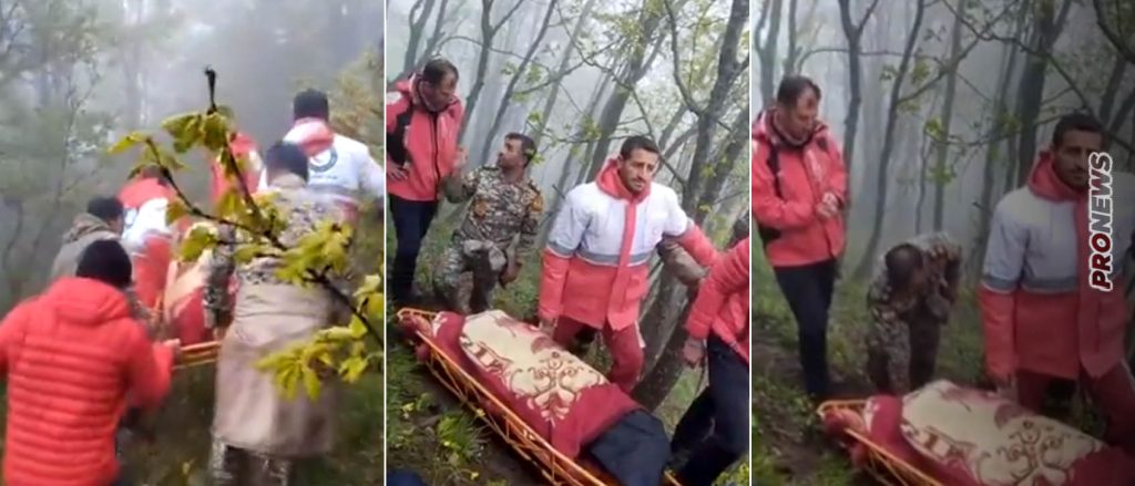 Στη δημοσιότητα τα πρώτα πλάνα από την μεταφορά των σορών του Ιρανού προέδρου Ε.Ραϊσί και των υπόλοιπων αξιωματούχων (βίντεο)