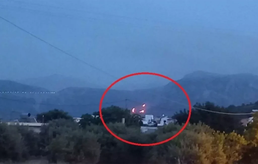 Φωτιά ξέσπασε στο χωριό Γωνιές Πεδιάδος στο Ηράκλειο 