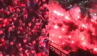 Βίντεο drone από τη στιγμή που «εκρήγνυται» η πλατεία Κοραή με το γκολ του Ολυμπιακού στο Conference League