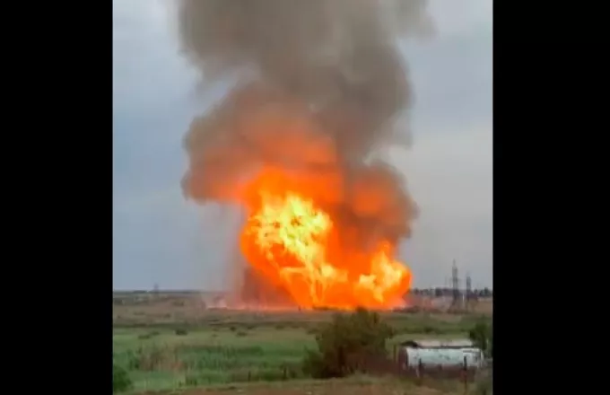 Αναφορές για ισχυρή έκρηξη σε εγκατάσταση αποθήκευσης αερίου στη Ρωσία – Δείτε βίντεο 