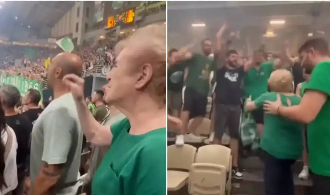 Παναθηναϊκός: Ηλικιωμένη οπαδός ξεμάτιαζε τους παίκτες και έγινε viral (βίντεο)
