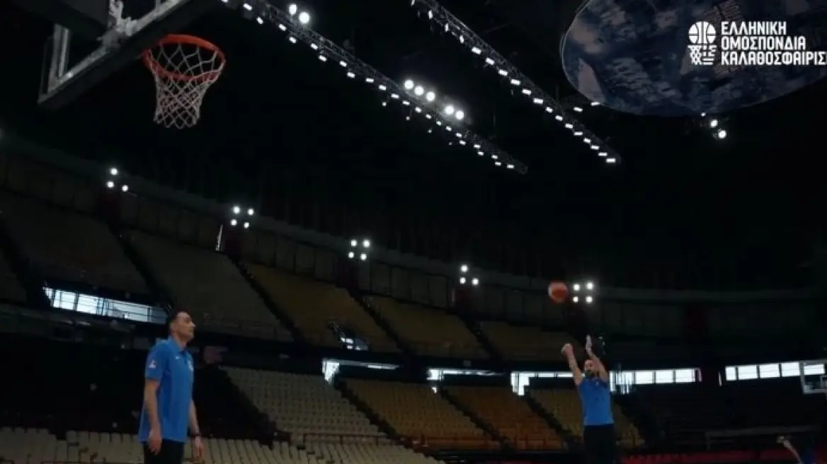 Βίντεο: Ο Β.Σπανούλης πέτυχε 8 σερί τρίποντα στην προπόνηση της Εθνικής