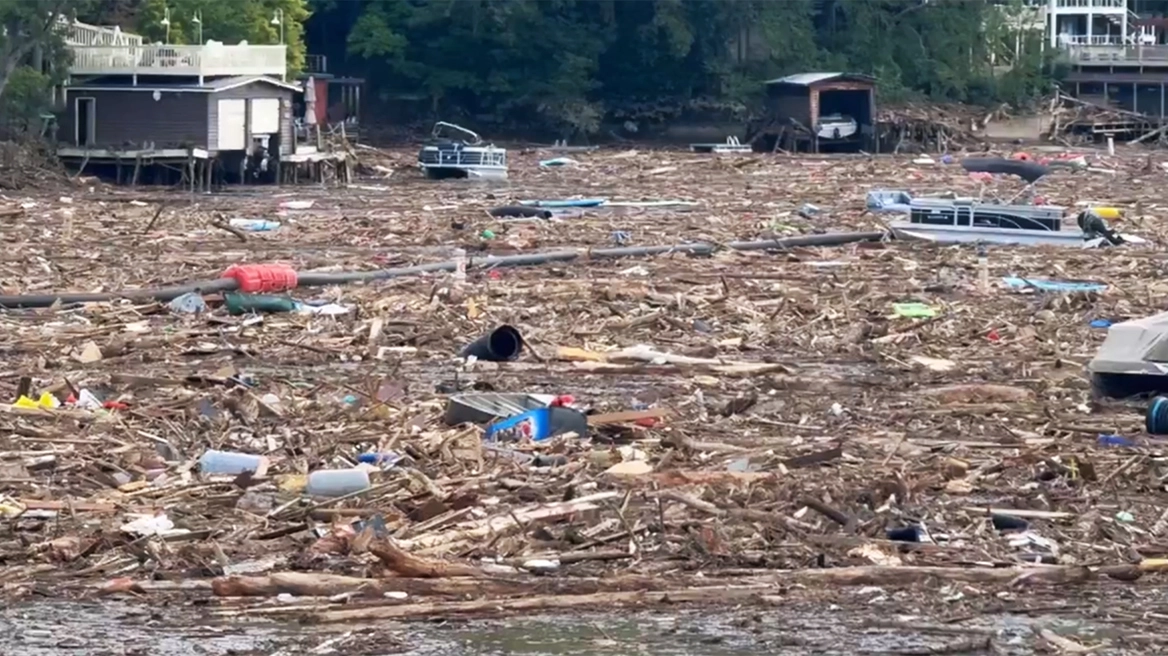 Τυφώνας «Helene»: Τουλάχιστον 100 νεκροί από το καταστροφικό πέρασμα στις ΗΠΑ – Λίμνη καλύφθηκε με συντρίμμια (βίντεο)