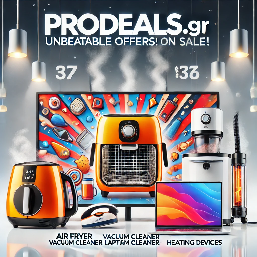 Prodeals.gr: BlackFriday με ασύγκριτες προσφορές σε φριτέζες, σκούπες, laptops, ατμοκαθαριστές & συσκευές θέρμανσης