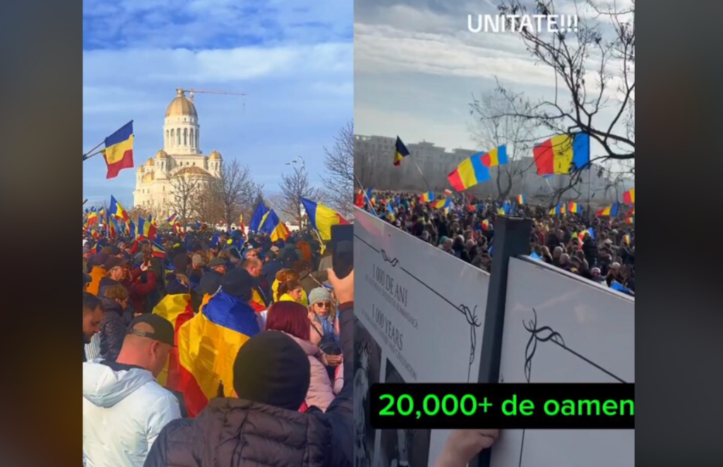 Βουκουρέστι: 20.000 διαδηλωτές υπέρ του πραξικοπηματικά αποκλεισμένου νικητή των εκλογών Γκεοργκέσκου και κατά της ΕΕ