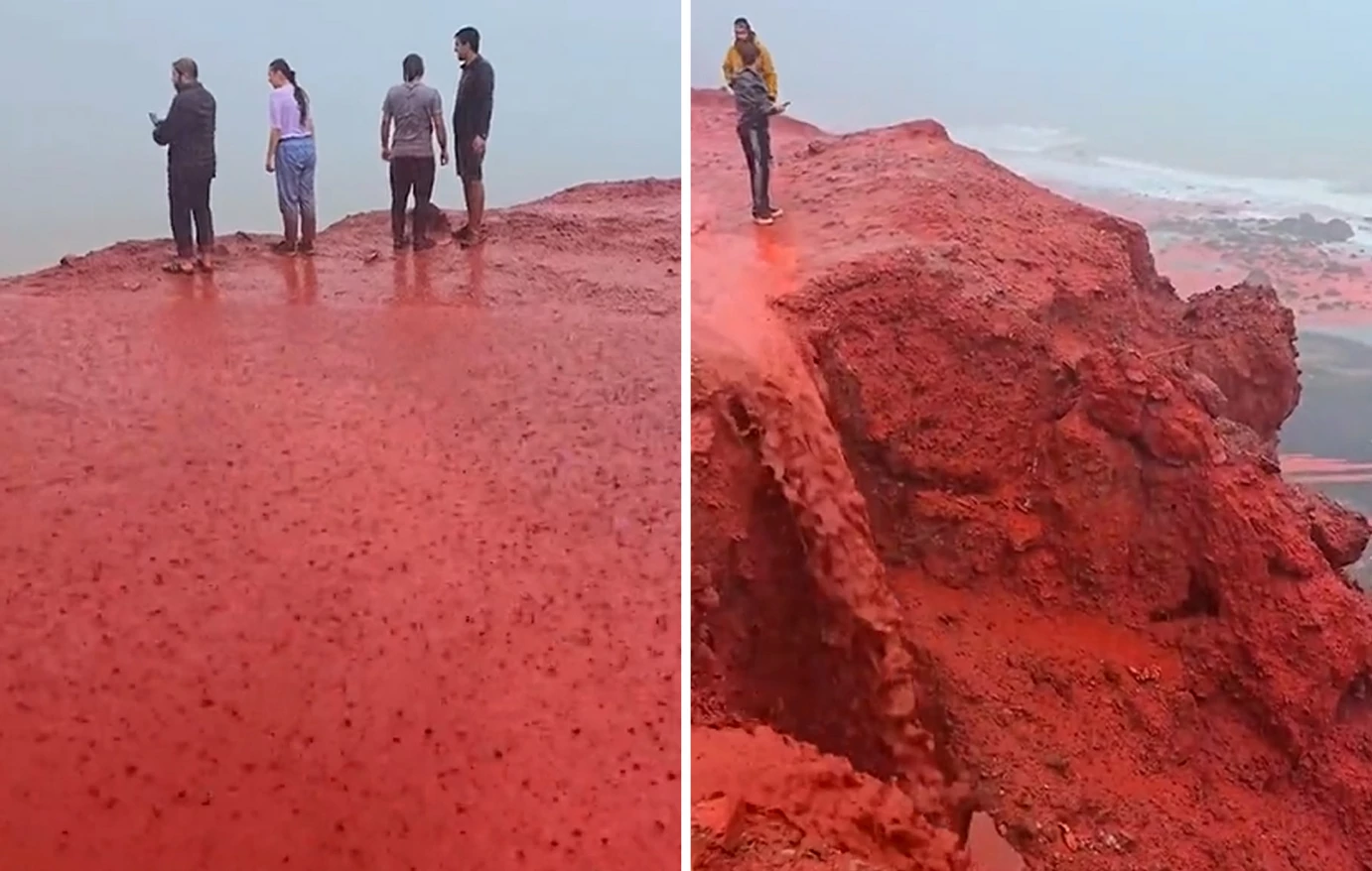 Περίεργο φαινόμενο στο Ιράν: Κοκκίνησε η θάλασσα – Δείτε βίντεο