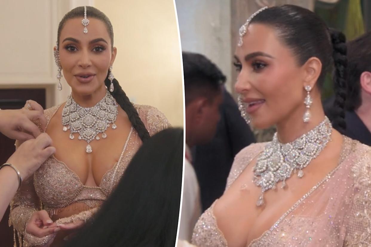 H Κιμ Καρντάσιαν χάνει ένα τεράστιο διαμάντι στον γάμο του δισεκατομμυριούχου Αμπάνι (βίντεο)