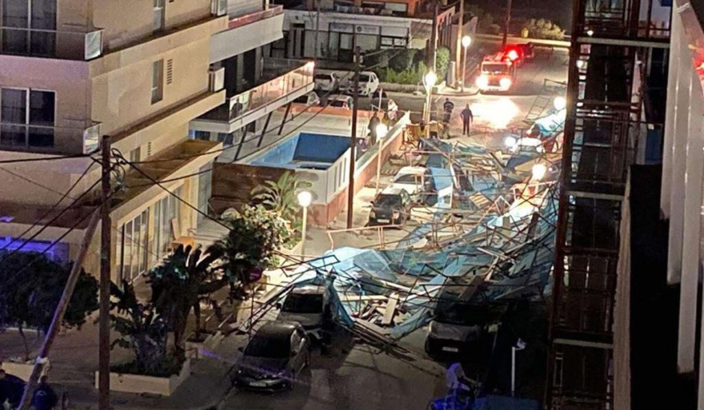 Κατάρρευση σκαλωσιάς στη Ρόδο: Συνελήφθησαν ο μηχανικός και ο εργολάβος (βίντεο)