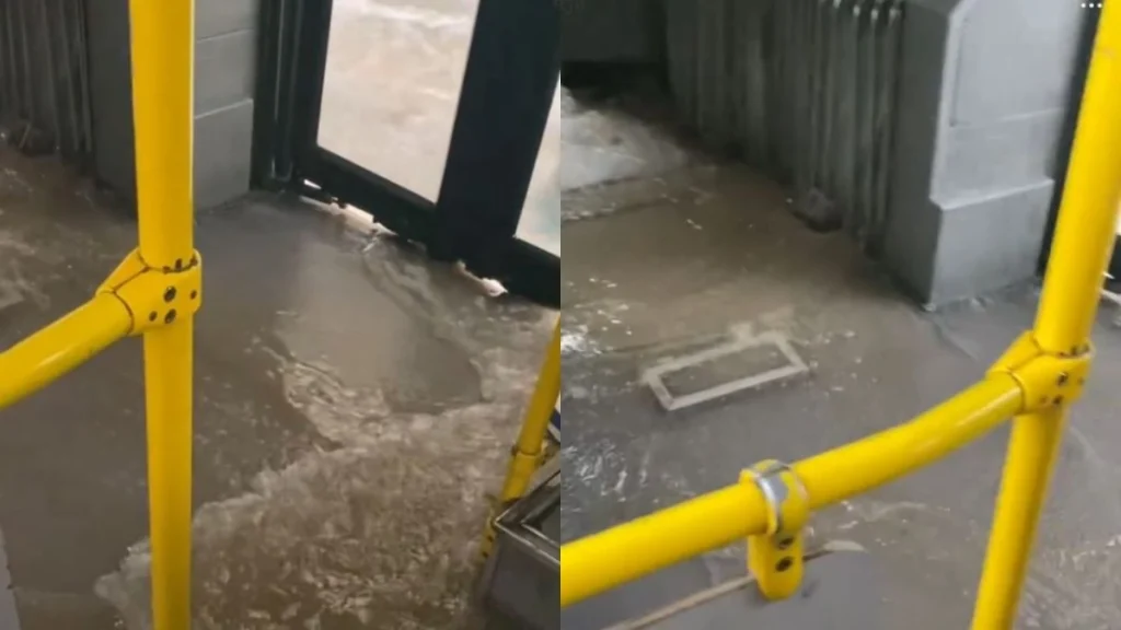 Μενίδι: Viral το βίντεο με αστικό λεωφορείο που… πλημμύρισε – «Ο ελεγκτής μπαίνει με ψαροντούφεκο;» (βίντεο)