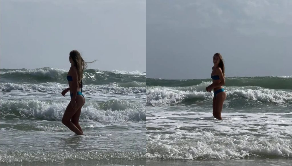 Ντεζιρέ Ινγκλάντερ: Ποζάρει μπροστά στα κύματα με το μαγιό της και ανυπομονεί να έρθει το καλοκαίρι (φώτο)