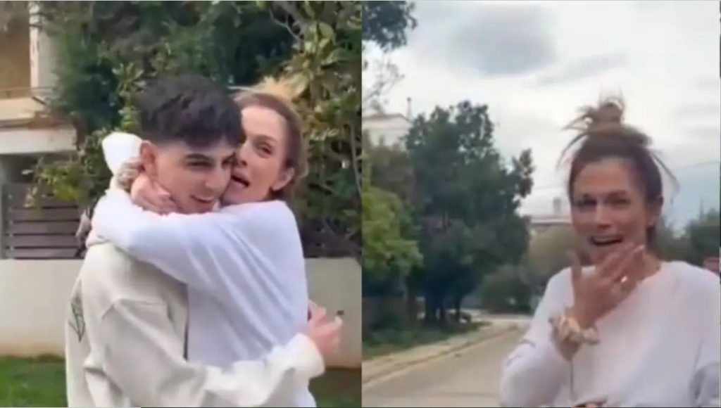 Βίντεο: Η στιγμή που η Ντορέτα Παπαδημητρίου ξεσπά σε κλάματα βλέποντας τον γιο της που επέστρεψε από το εξωτερικό