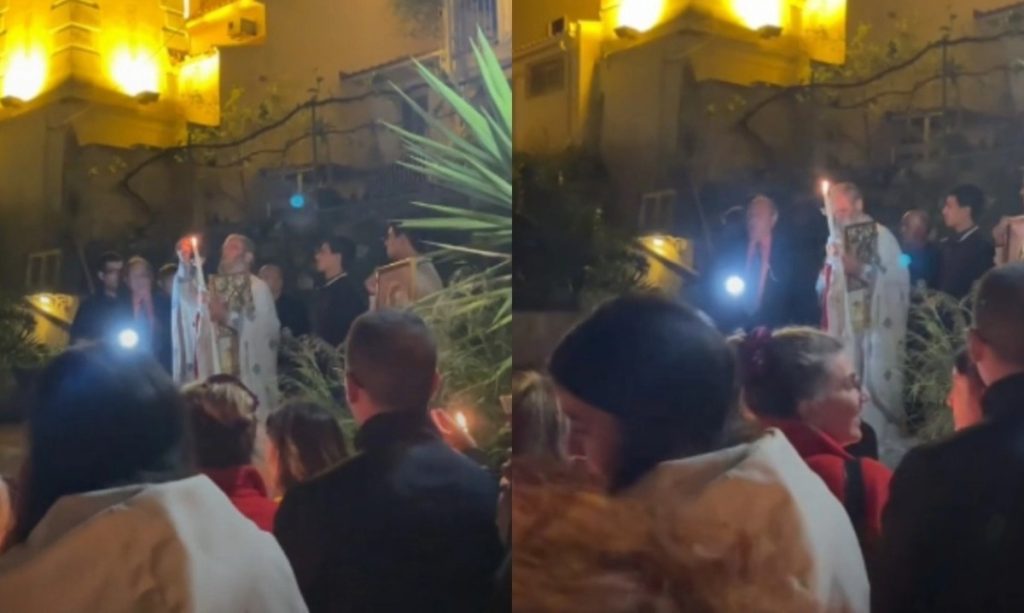 Κεφαλονιά: Η στιγμή που παπάς πετάει δυναμιτάκι ενώ ψέλνει το «Χριστός Ανέστη» (βίντεο)