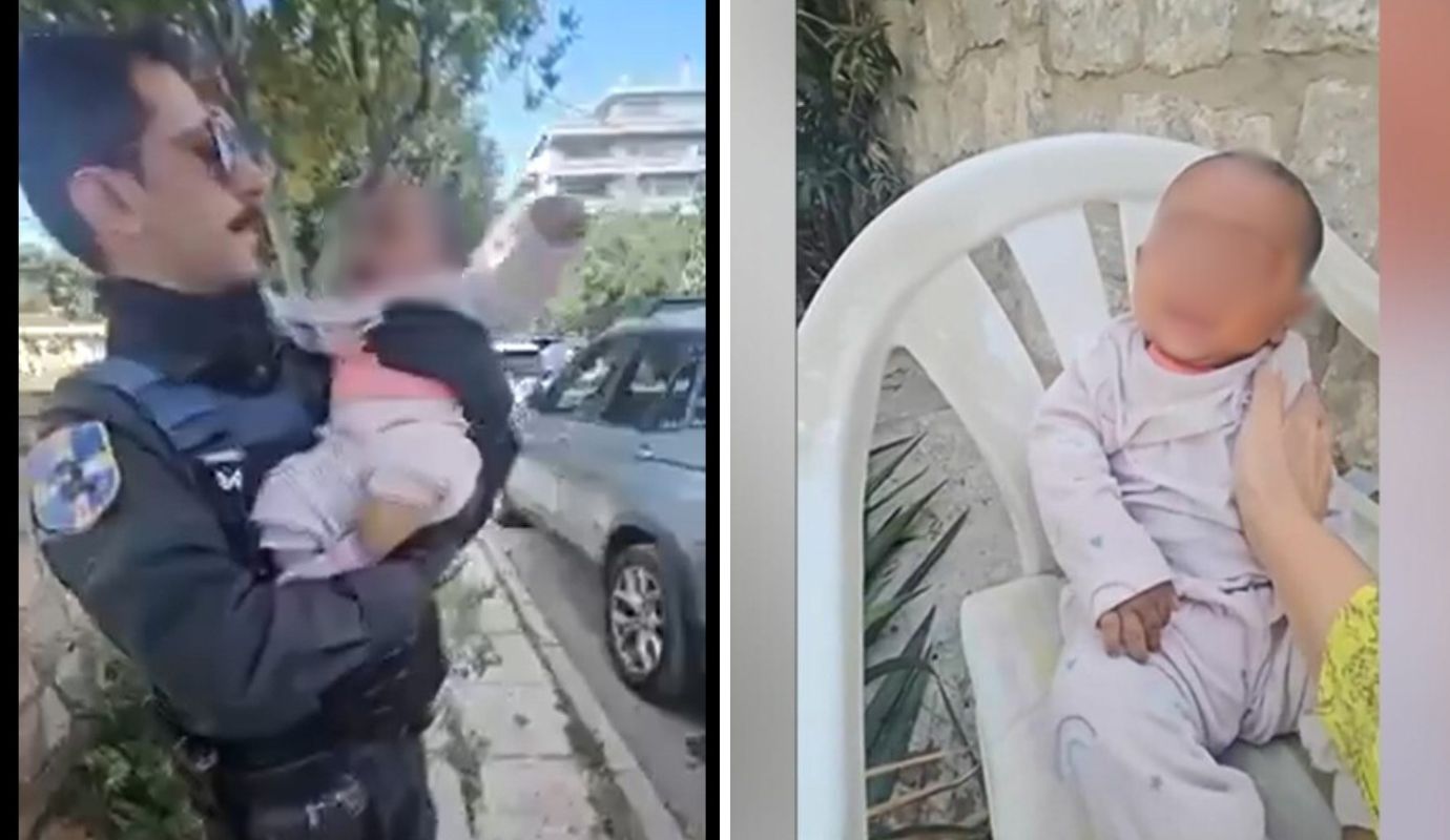«Από τα ρούχα φαίνεται κοριτσάκι»: Το βίντεο της ΕΛ.ΑΣ από τον εντοπισμό του μωρού δίπλα σε κάδο στον Άλιμο