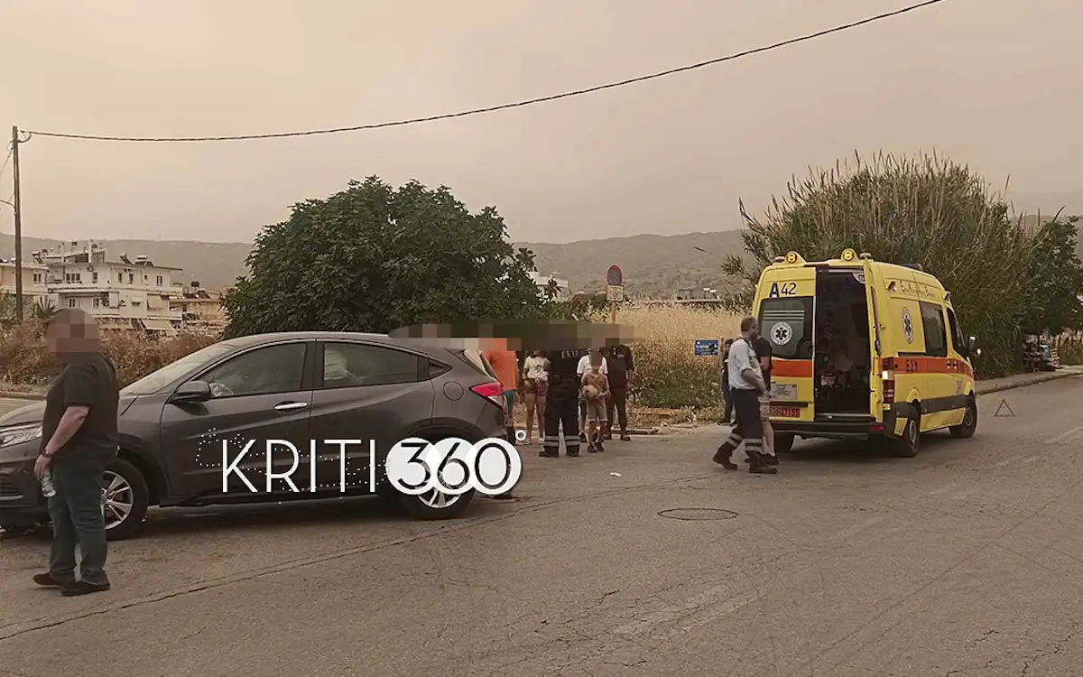 Σύγκρουση δύο οχημάτων στα Χανιά – Στο νοσοκομείο 3 παιδιά (φωτο)