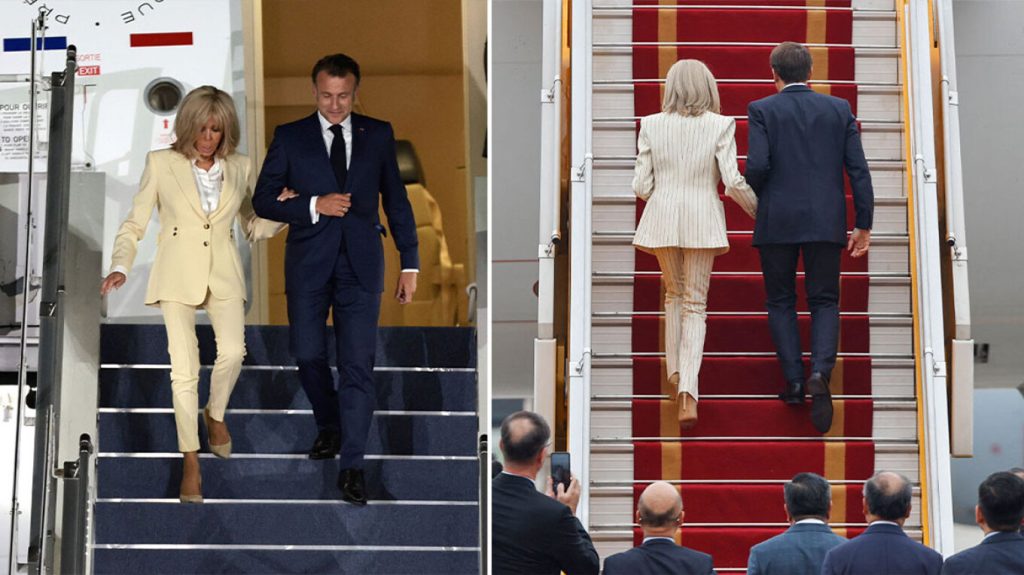Επικοινωνιακά «παιχνίδια» Μπριζίτ – Ε.Μακρόν: Κατέβηκαν… αγκαζέ στην Ινδονησία μετά το χαστούκι στο Βιετνάμ (vid)