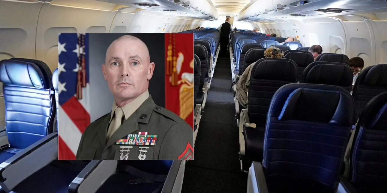 Πεζοναύτης αποκάλυψε πώς απέτρεψε πιθανή τραγωδία στον αέρα -Όρμησε σε επιβάτη πριν ανοίξει την έξοδο κινδύνου