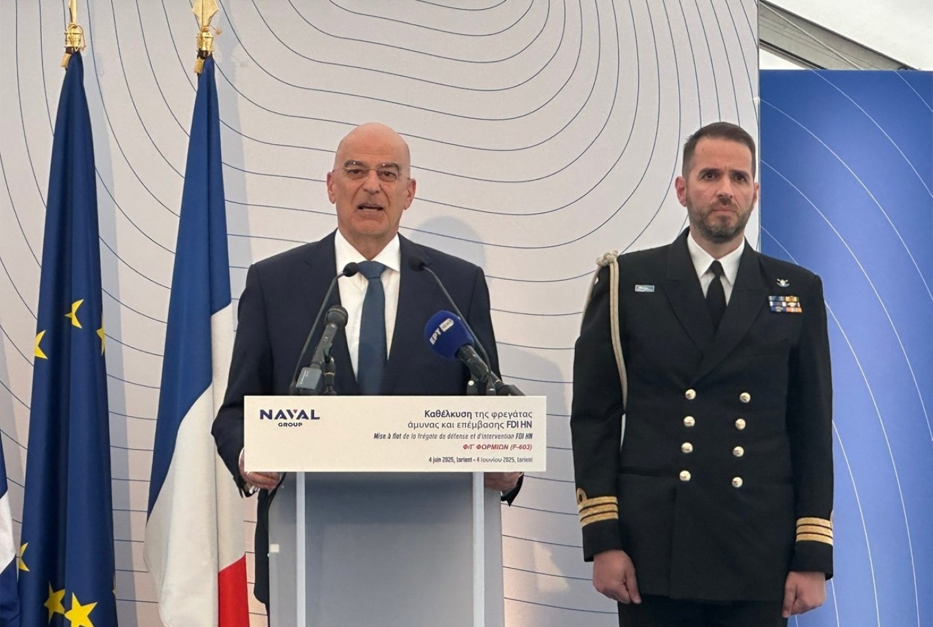 Ν.Δένδιας στην καθέλκυση της φρεγάτας «Φορμίων»: «Ολοκληρώνονται οι συζητήσεις για την 4η»