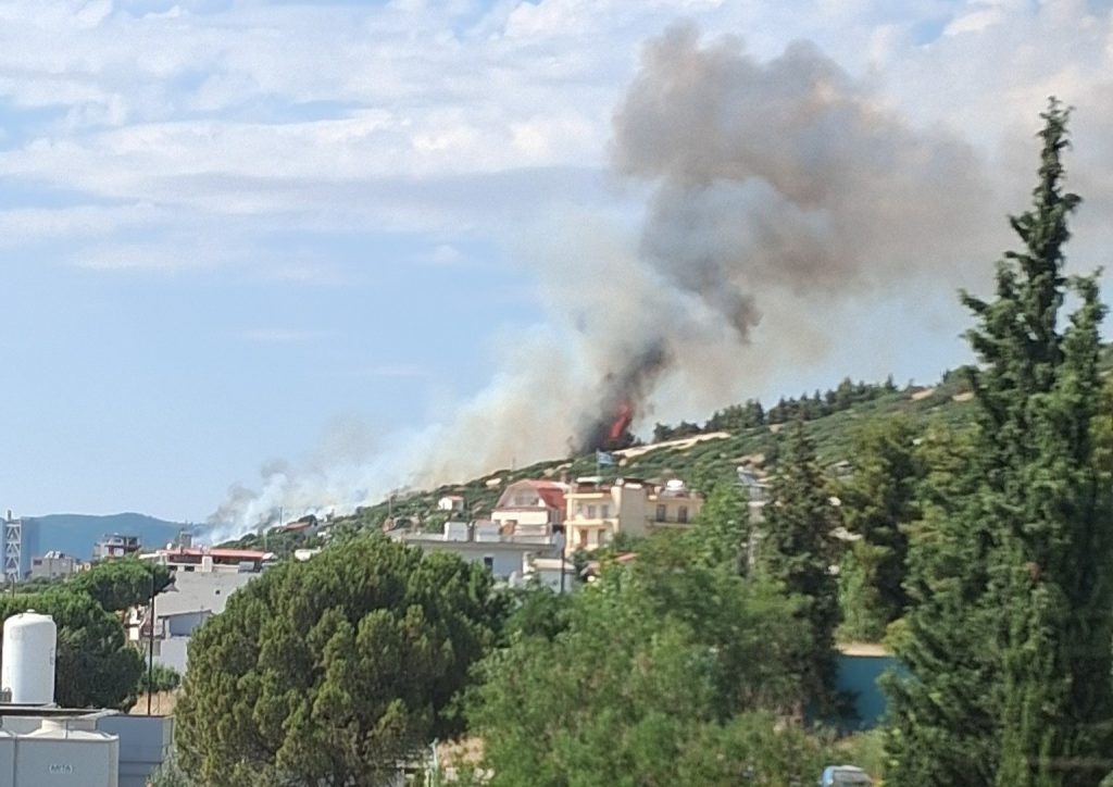 Θεσσαλονίκη: Ξέσπασε πυρκαγιά κοντά στο νοσοκομείο «Παπαγεωργίου» – Δείτε βίντεο
