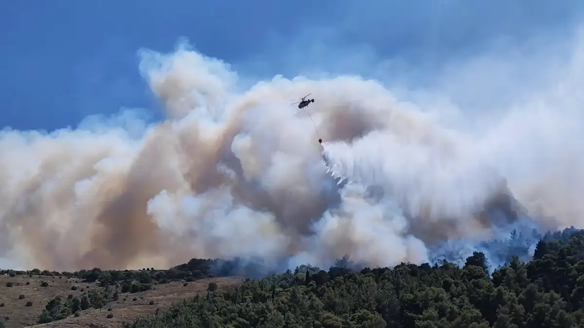 Σκληρή «μάχη» με τις φλόγες στη Χίο – Μεταβαίνουν πυροσβέστες από Πειραιά και Θεσσαλονίκη (βίντεο)