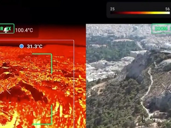 Καύσωνας: Τι κατέγραψε θερμική κάμερα – Που «έπιασε» ακόμα και 61 βαθμούς (βίντεο)
