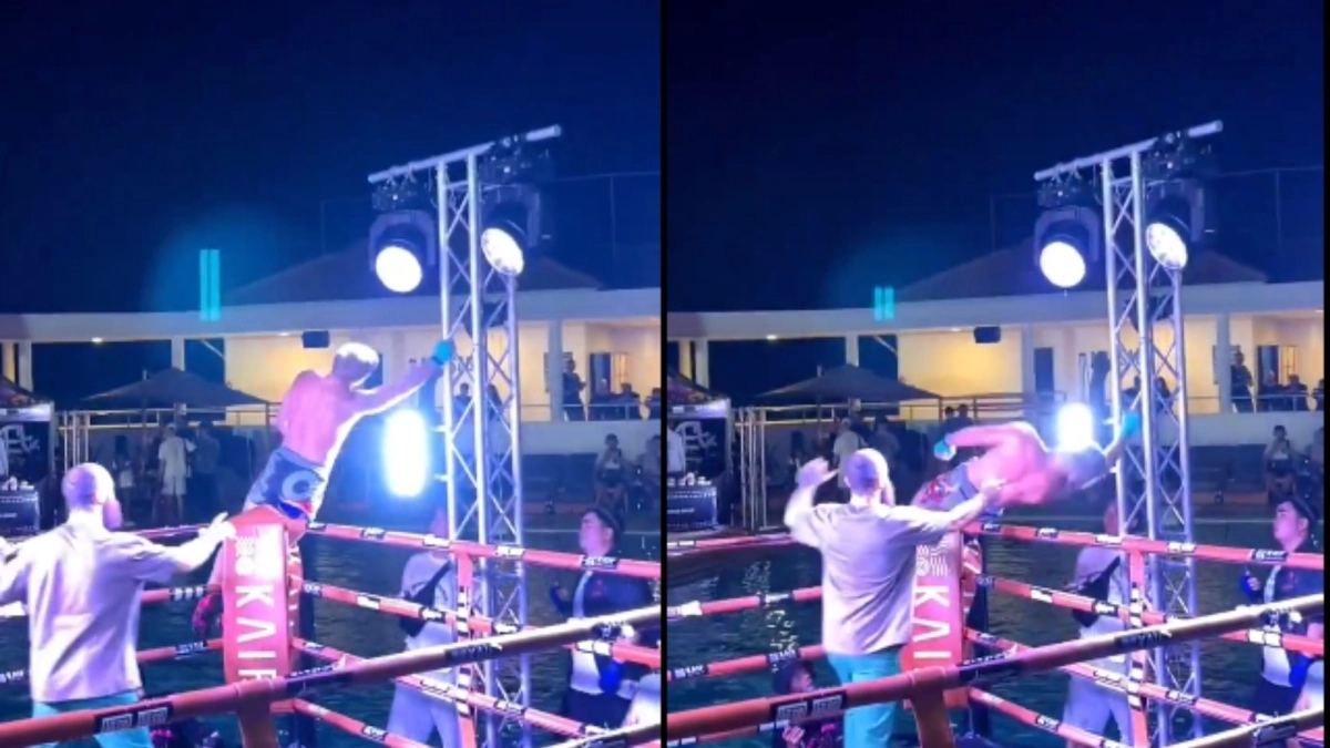 Βίντεο: Μποξέρ «χτυπήθηκε» από ηλεκτρικό ρεύμα σε αγώνα στην Ταϊλάνδη και κατέρρευσε!