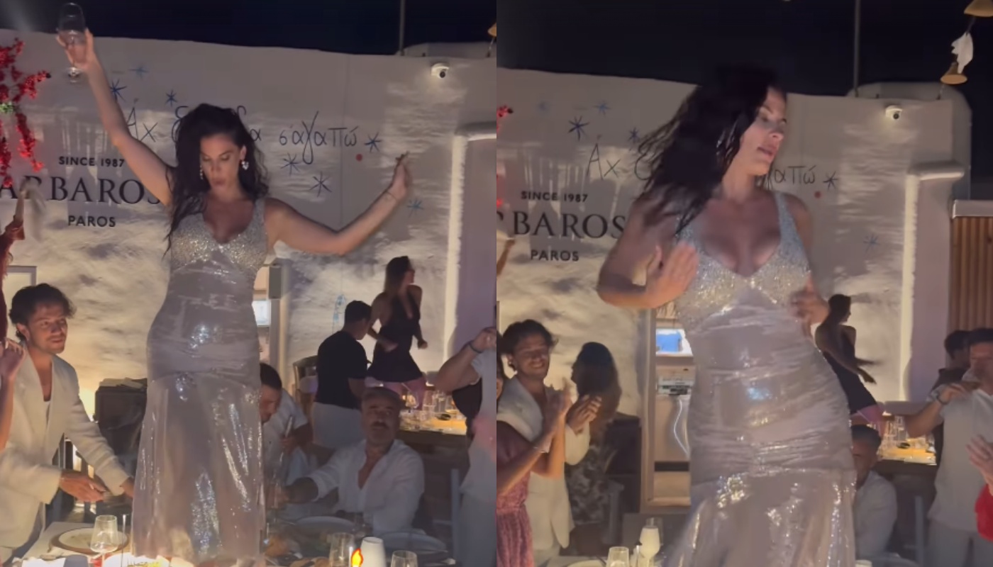 Το πάρτι της Χ.Μπόμπα στην Πάρο για τα γενέθλιά της: Ο χορός στο τραπέζι, οι ελληνικές σημαίες και ο Ζορμπάς