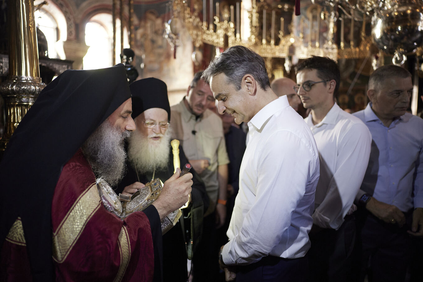 Την Ιερά Μονή Βατοπεδίου επισκέφθηκε ο Κυριάκος Μητσοτάκης
