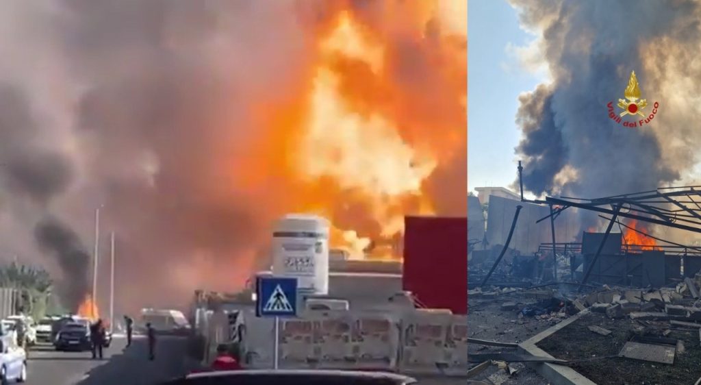 Βίντεο: Ισχυρή έκρηξη σε βενζινάδικο της Ρώμης – Δεκάδες τραυματίες