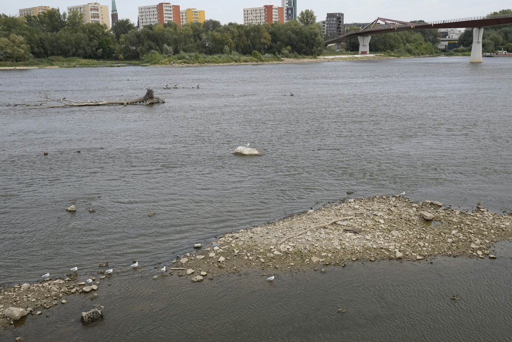 Πολωνία: H στάθμη του ποταμού Βιστούλα στο χαμηλότερο ιστορικά επίπεδο λόγω λειψυδρίας (βίντεο)