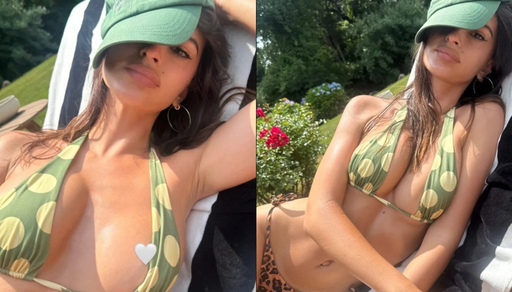 «Ανεβάζει» τη θερμοκρασία η Έμιλι Ραταϊκόφσκι: Ποζάρει με μαγιό ενώ κάνει ηλιοθεραπεία (φώτο)