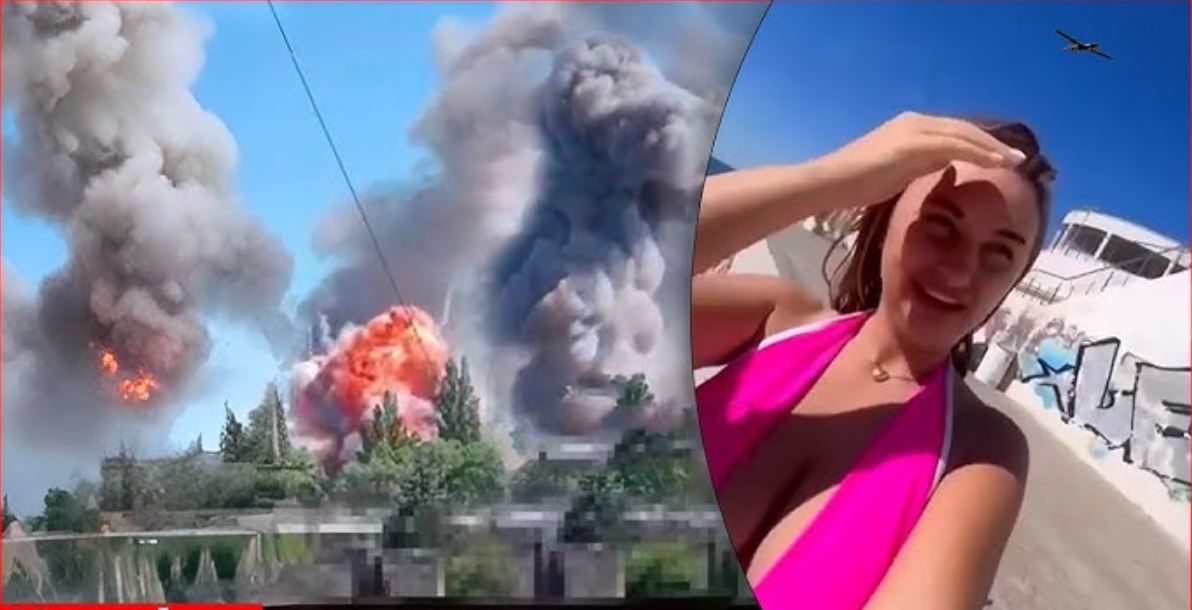 Εντυπωσιακή Ουκρανή καταγράφει τη στιγμή της κατάρριψης ρωσικού drone σε παραλία στην Οδησσό (βίντεο)