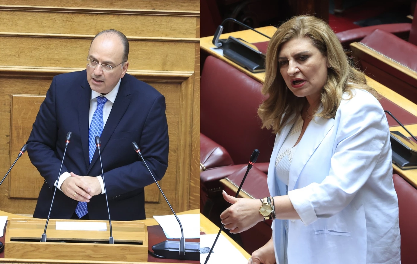 Ένταση στη Βουλή ΝΔ-ΠΑΣΟΚ για τα περί «κυβέρνησης χούντας» της Ε.Λιακούλη